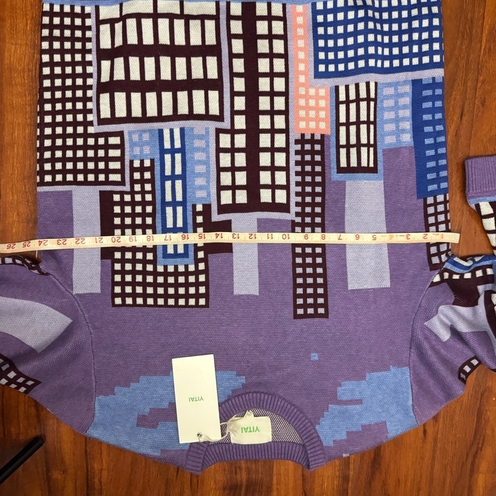 Yitai Dusk Skyline Knit Jumper Sweater Size XXL - Picture 8 of 10